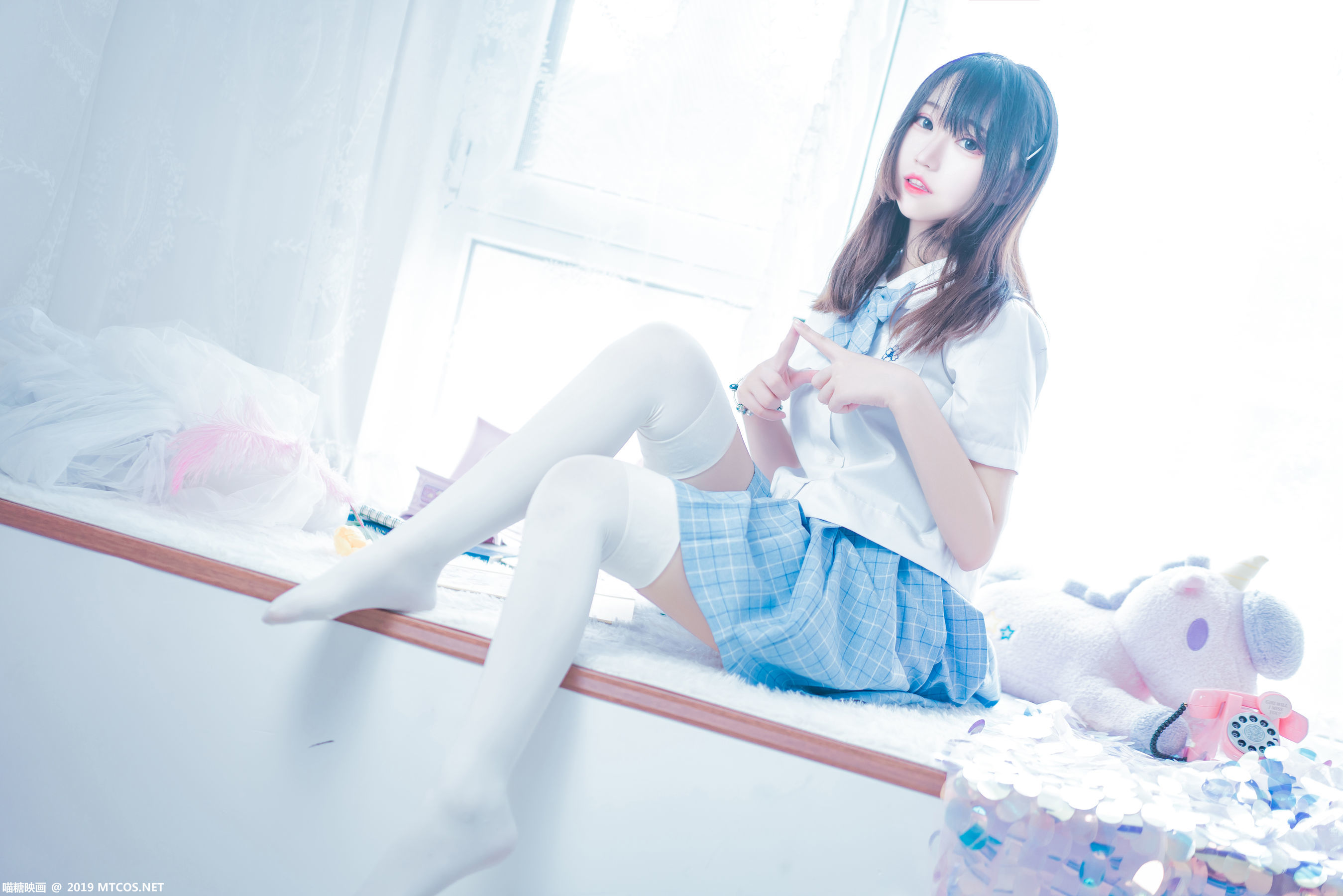 图片[25]-动漫博主猫君君MaoJun 蓝白梦幻少女-忙忙软件库