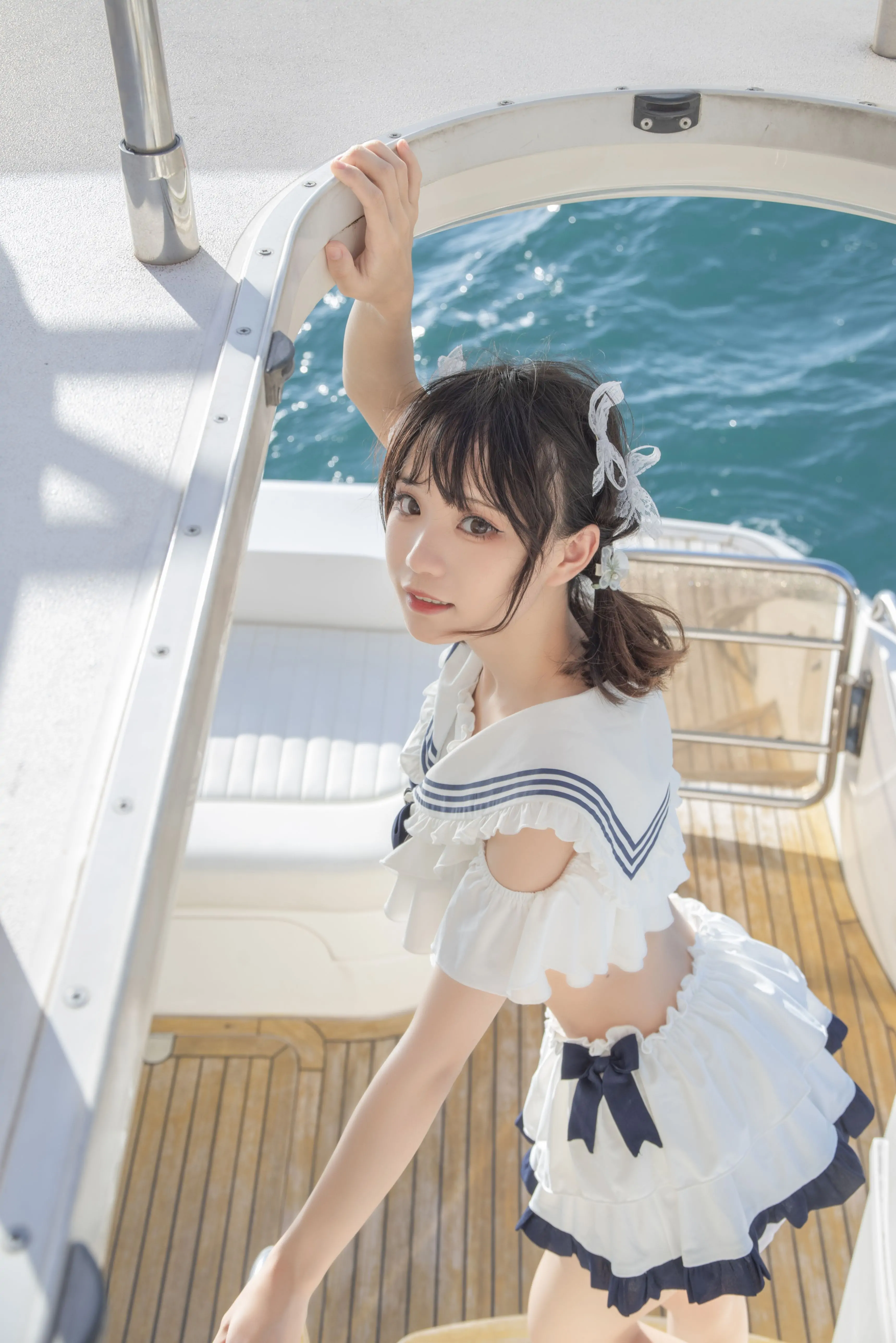 图片[2]-花柒Hana – 三亚熊之海军风泳装-忙忙软件库