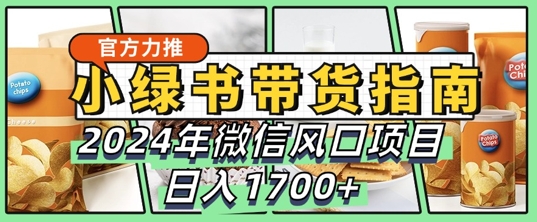 小绿书卖货彻底课堂教学手册，2024年10月手机微信蓝海项目，日入1.7k-忙忙软件库