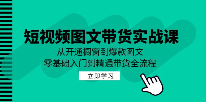 短视频图文带货实战课：从开通橱窗到爆款图文，零基础入门到精通带货-忙忙软件库