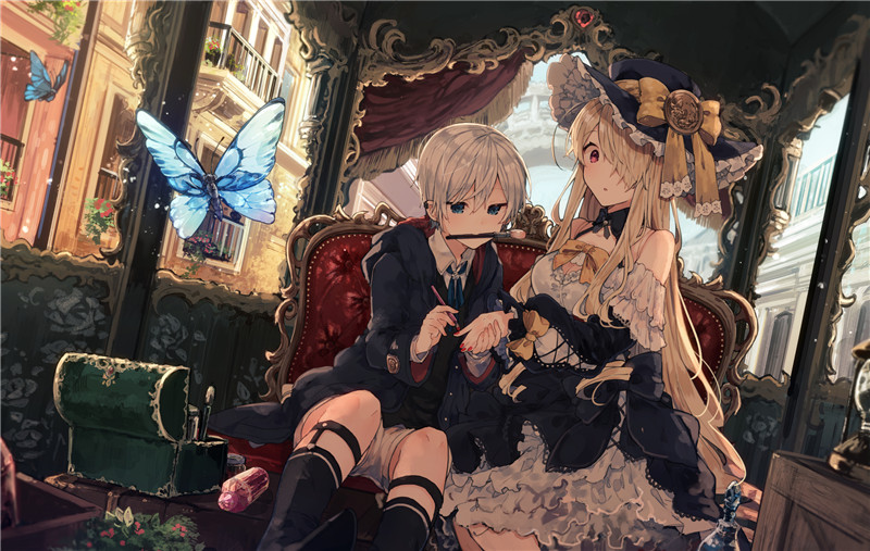 图片[4]-动漫二次元插画哥特式服装暗黑少女图集原画插画-忙忙软件库