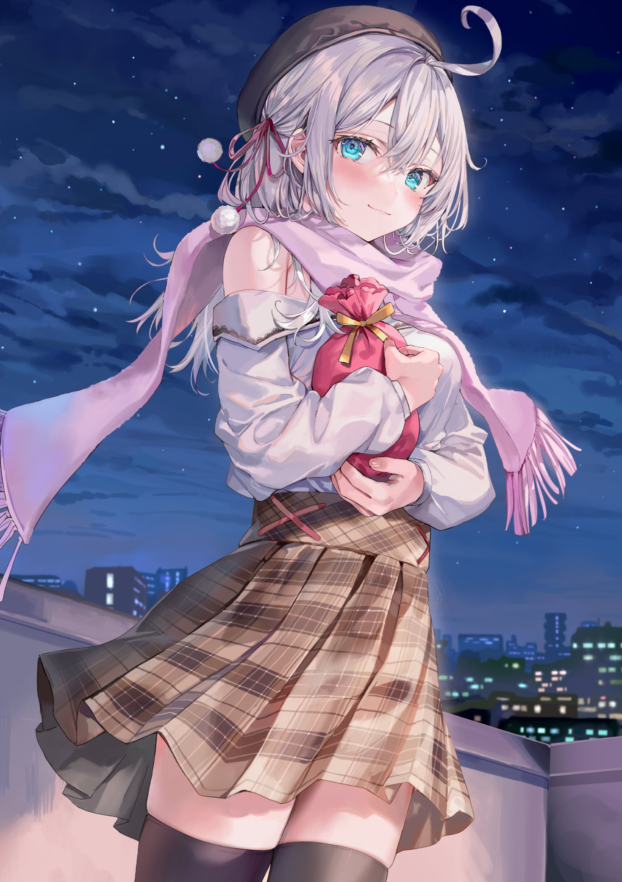 图片[13]-可爱白发傲娇JK!《邻座艾莉同学》官推壁纸插图专辑-忙忙软件库