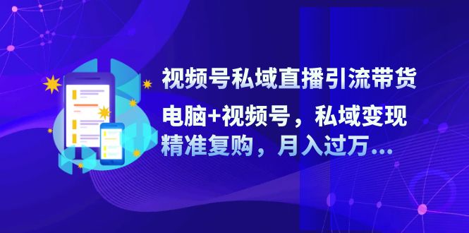 （12249期）视频号私域直播引流带货：电脑+视频号，私域变现，精准复购，月入过万…-忙忙软件库