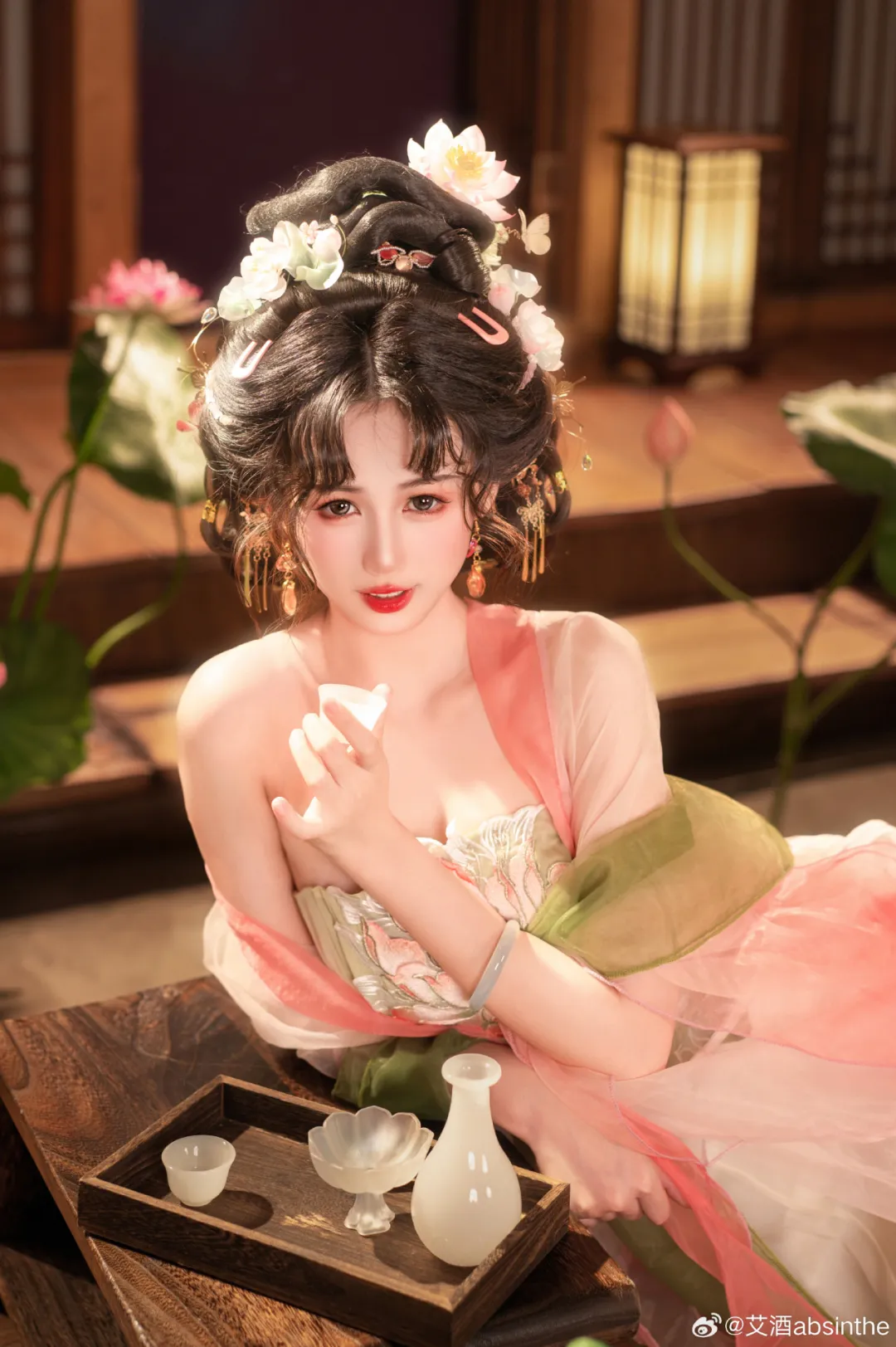 图片[6]-汉服写真 | 荷叶罗裙一色裁，芙蓉向脸两边开-忙忙软件库