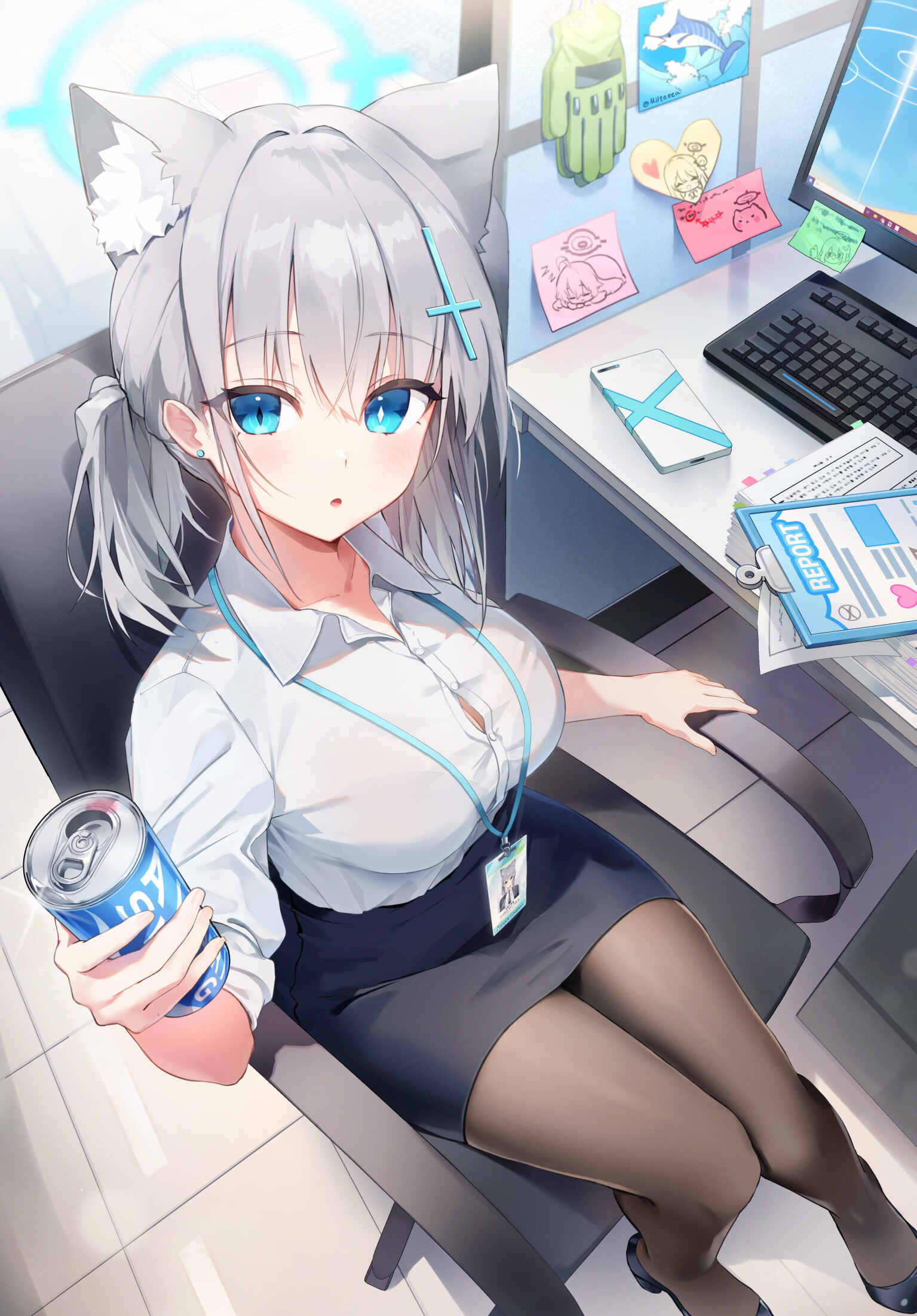 图片[5]-白丝少女 白洲梓 飞鸟马时 日本插画师MILTEA的美图壁纸-忙忙软件库