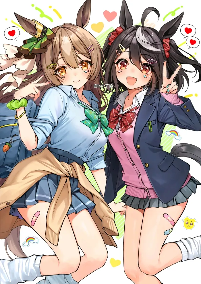 图片[7]-要搭什么颜色？ – 校服×开衫毛衣插画特辑-忙忙软件库