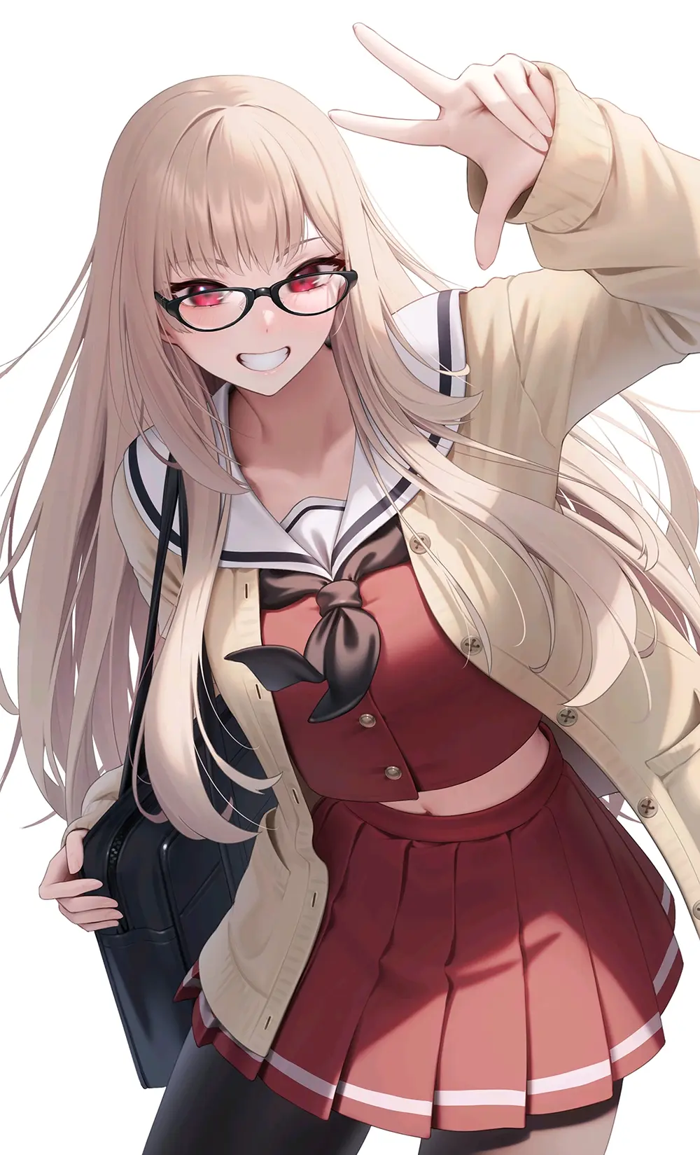 图片[3]-要搭什么颜色？ – 校服×开衫毛衣插画特辑-忙忙软件库