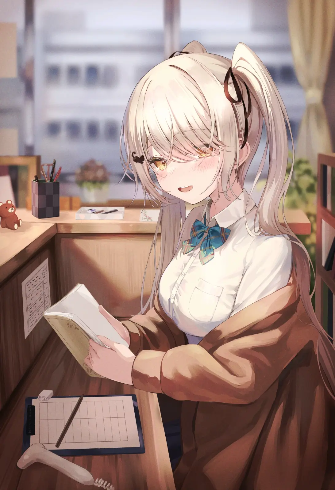 图片[11]-要搭什么颜色？ – 校服×开衫毛衣插画特辑-忙忙软件库