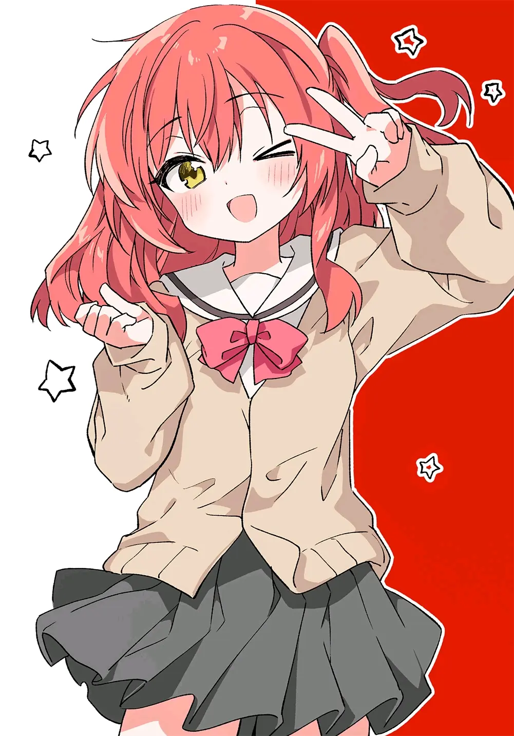 图片[9]-要搭什么颜色？ – 校服×开衫毛衣插画特辑-忙忙软件库