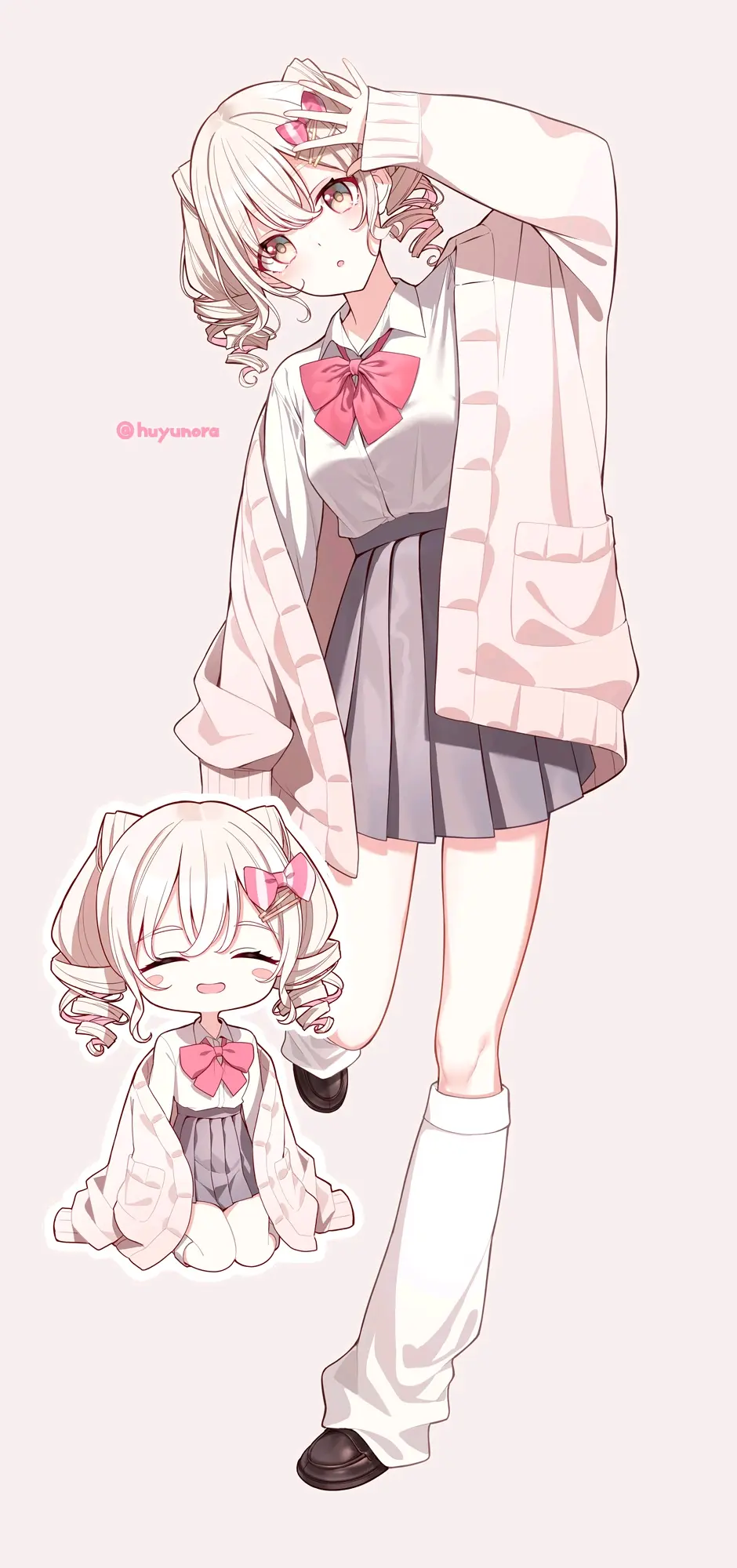 图片[8]-要搭什么颜色？ – 校服×开衫毛衣插画特辑-忙忙软件库