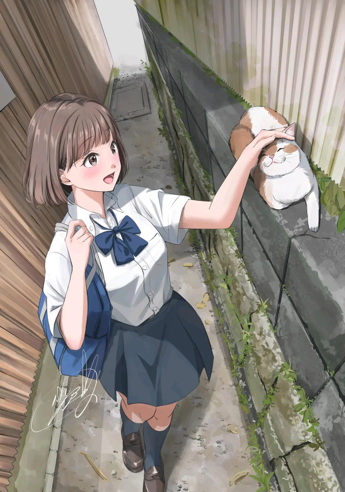 图片[1]-酷炫可爱都难不倒♡ – 波波头女子插画特辑-忙忙软件库