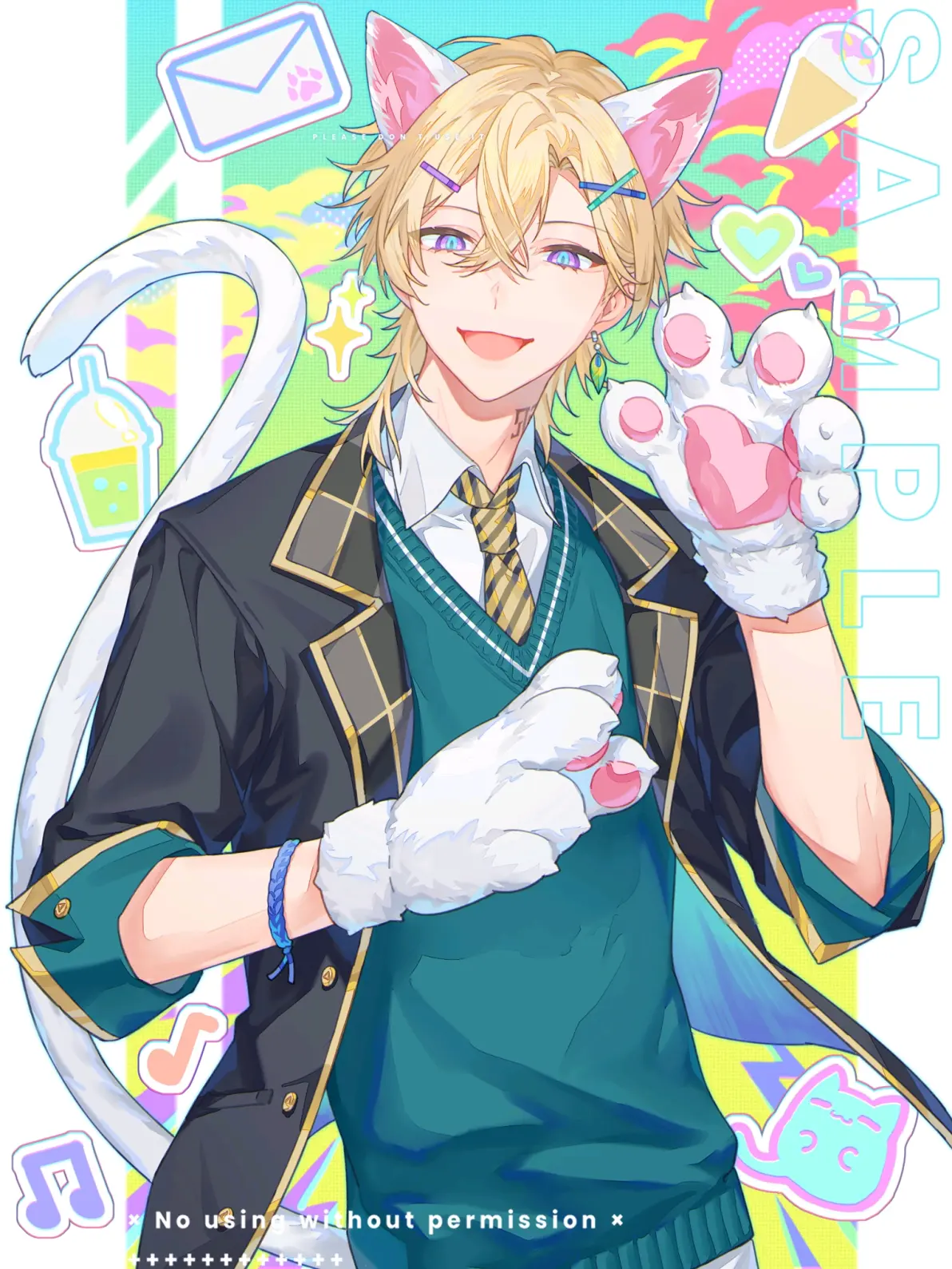 图片[2]-装饰发梢♡ – 发夹插画特辑-忙忙软件库