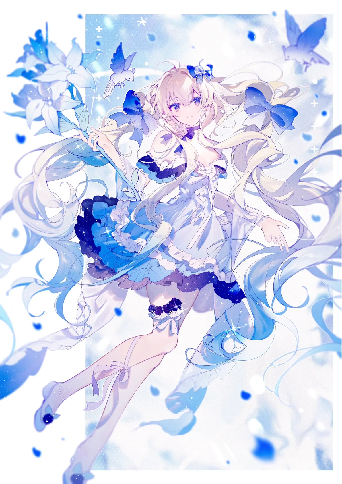 图片[4]-清澈透明 – 「蓝与白」插画特辑-忙忙软件库