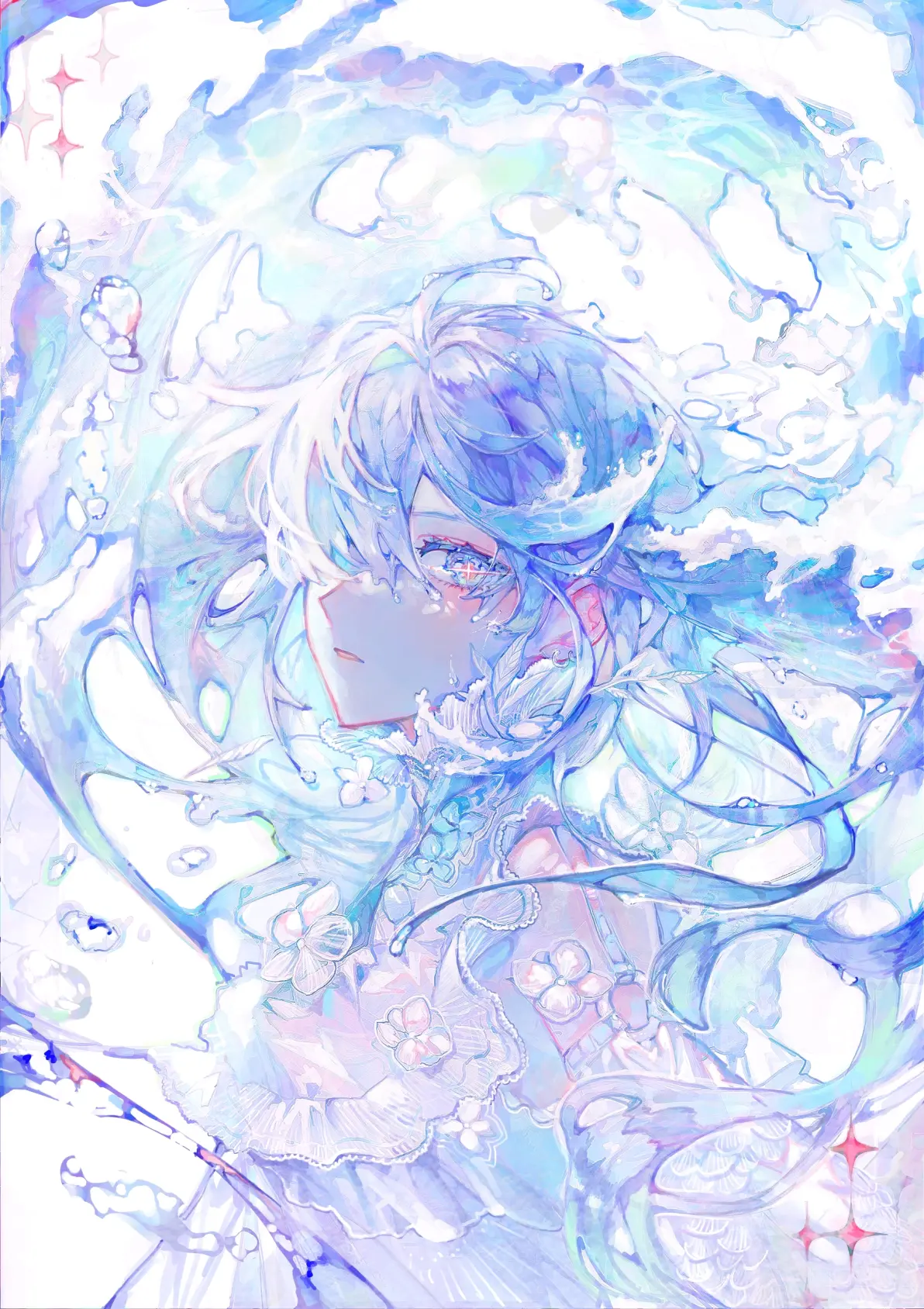 图片[16]-清澈透明 – 「蓝与白」插画特辑-忙忙软件库