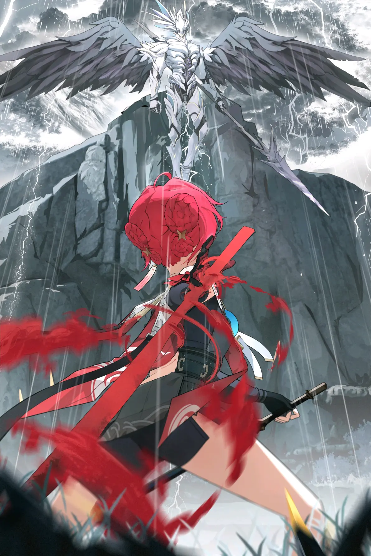 图片[1]-凝视彼方 – 少女背影插画特辑-忙忙软件库