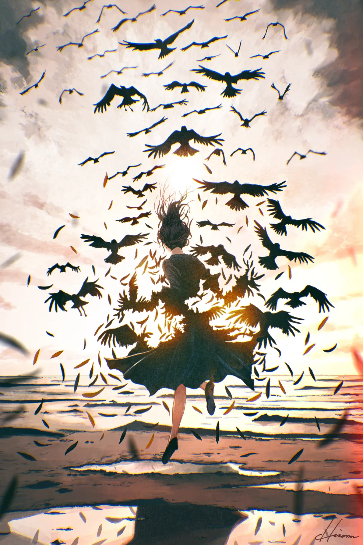 图片[2]-凝视彼方 – 少女背影插画特辑-忙忙软件库