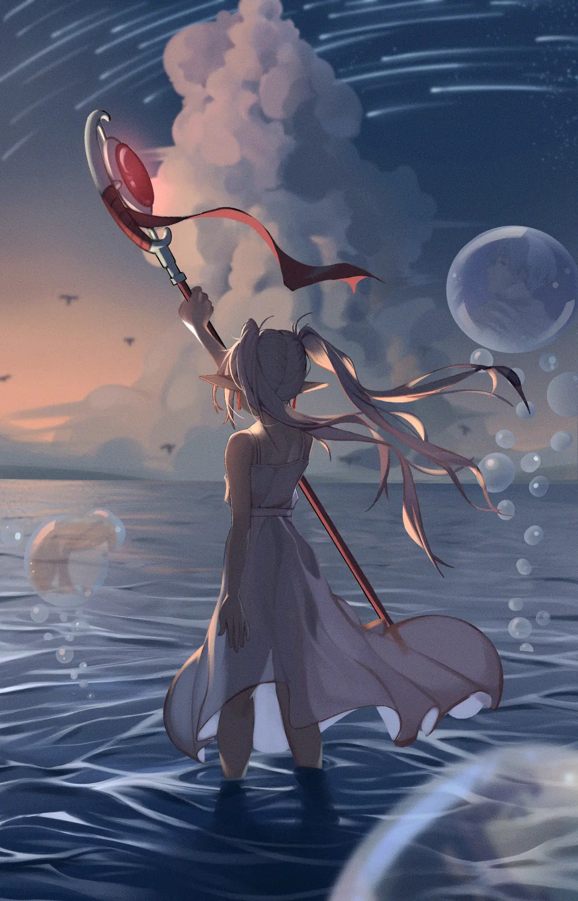 图片[4]-凝视彼方 – 少女背影插画特辑-忙忙软件库