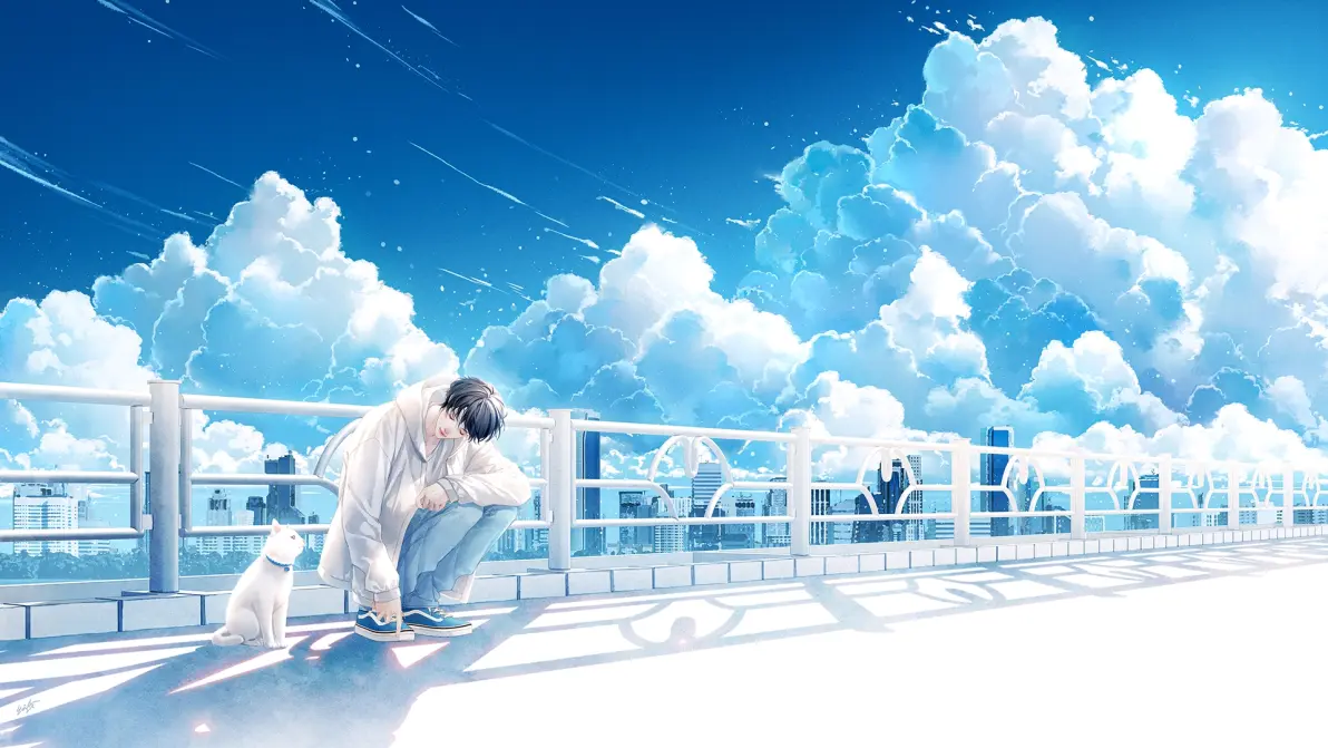 图片[2]-广阔无垠 – 蓝天与男子插画特辑-忙忙软件库