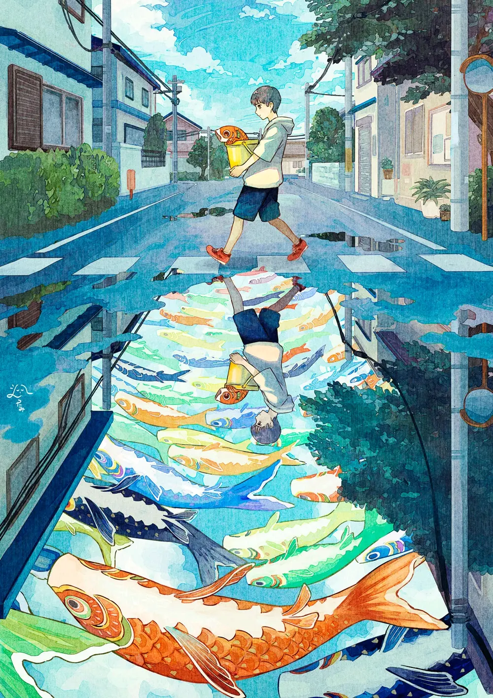 图片[14]-倒映出的世界 – 水面倒影插画特辑-忙忙软件库