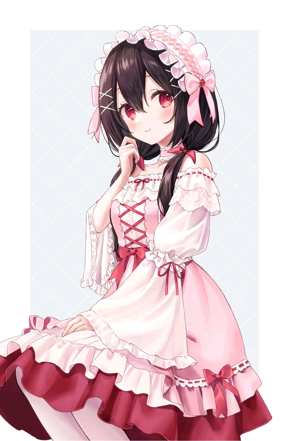 图片[3]-存在感十足 – 黑发赤眼插画特辑-忙忙软件库