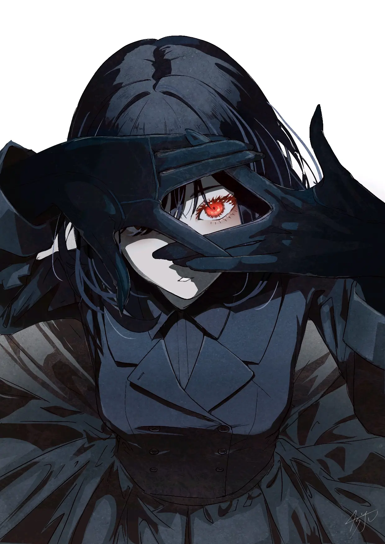 图片[9]-存在感十足 – 黑发赤眼插画特辑-忙忙软件库