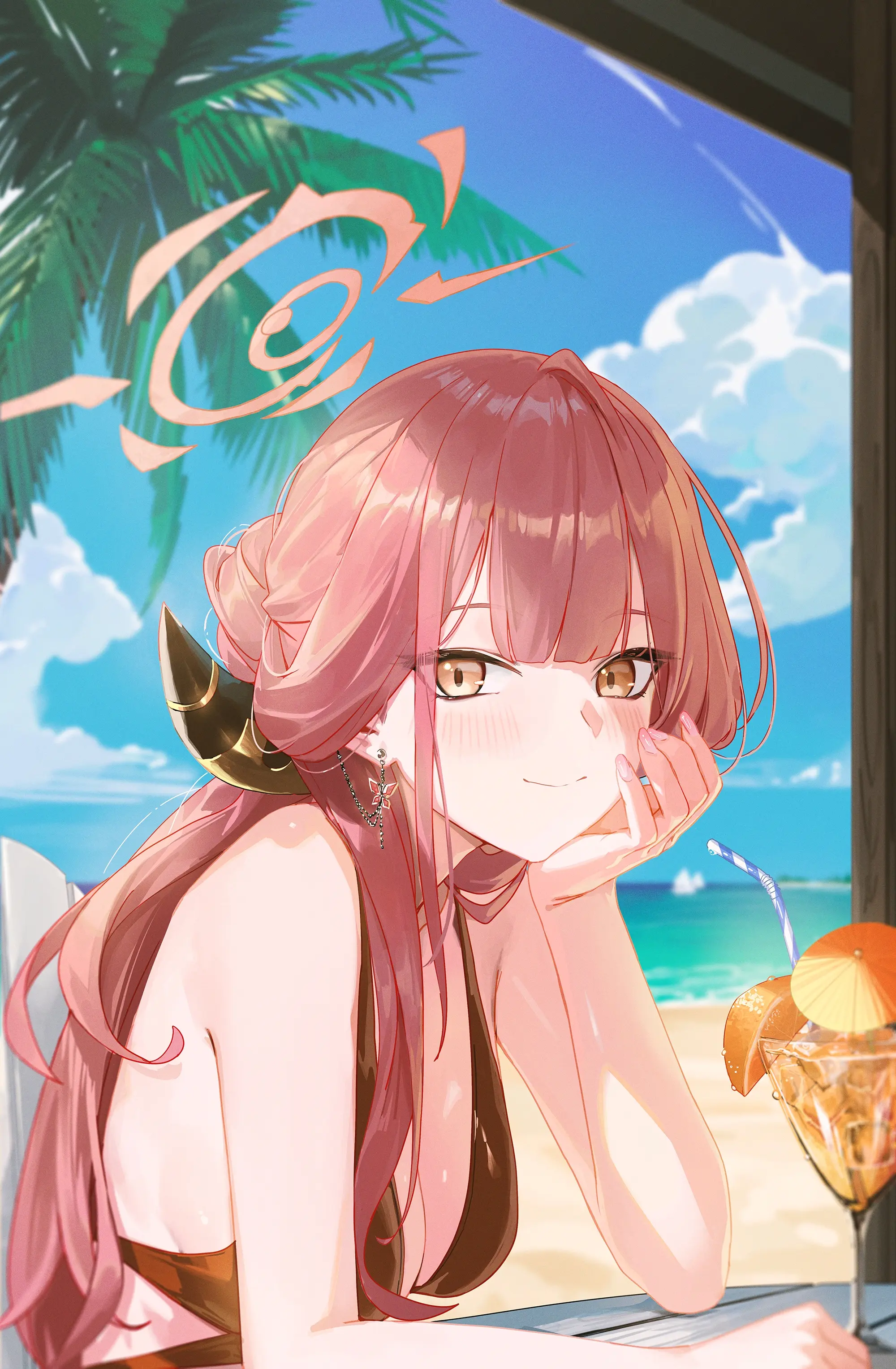 图片[4]-嘟嘟的脸颊♡ – 托腮女子插画特辑-忙忙软件库