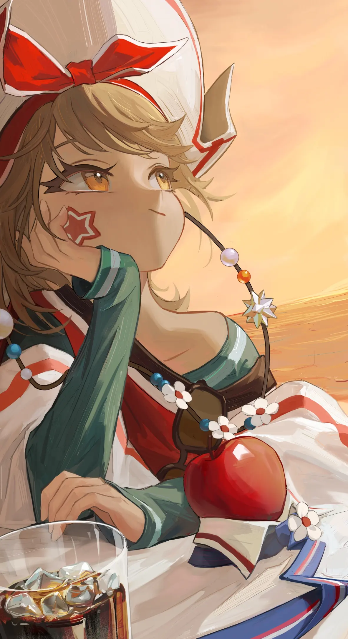 图片[10]-嘟嘟的脸颊♡ – 托腮女子插画特辑-忙忙软件库