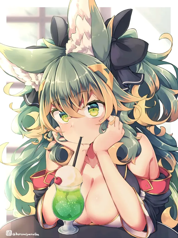 图片[12]-嘟嘟的脸颊♡ – 托腮女子插画特辑-忙忙软件库