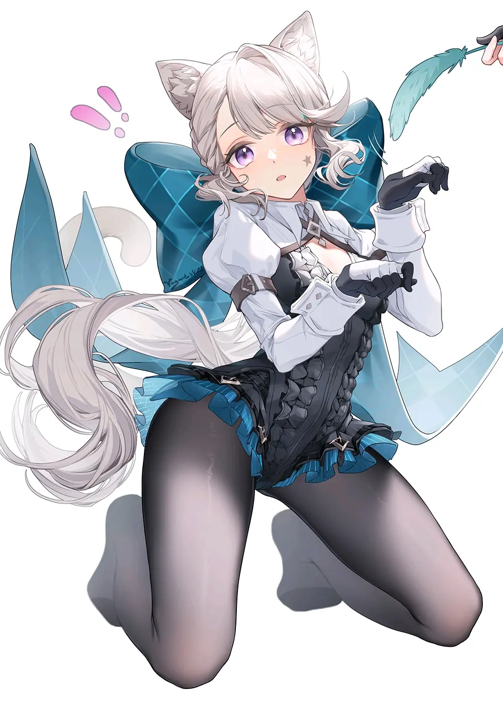 图片[3]-怎么这喵可爱♡ – 猫耳女子插画特辑-忙忙软件库