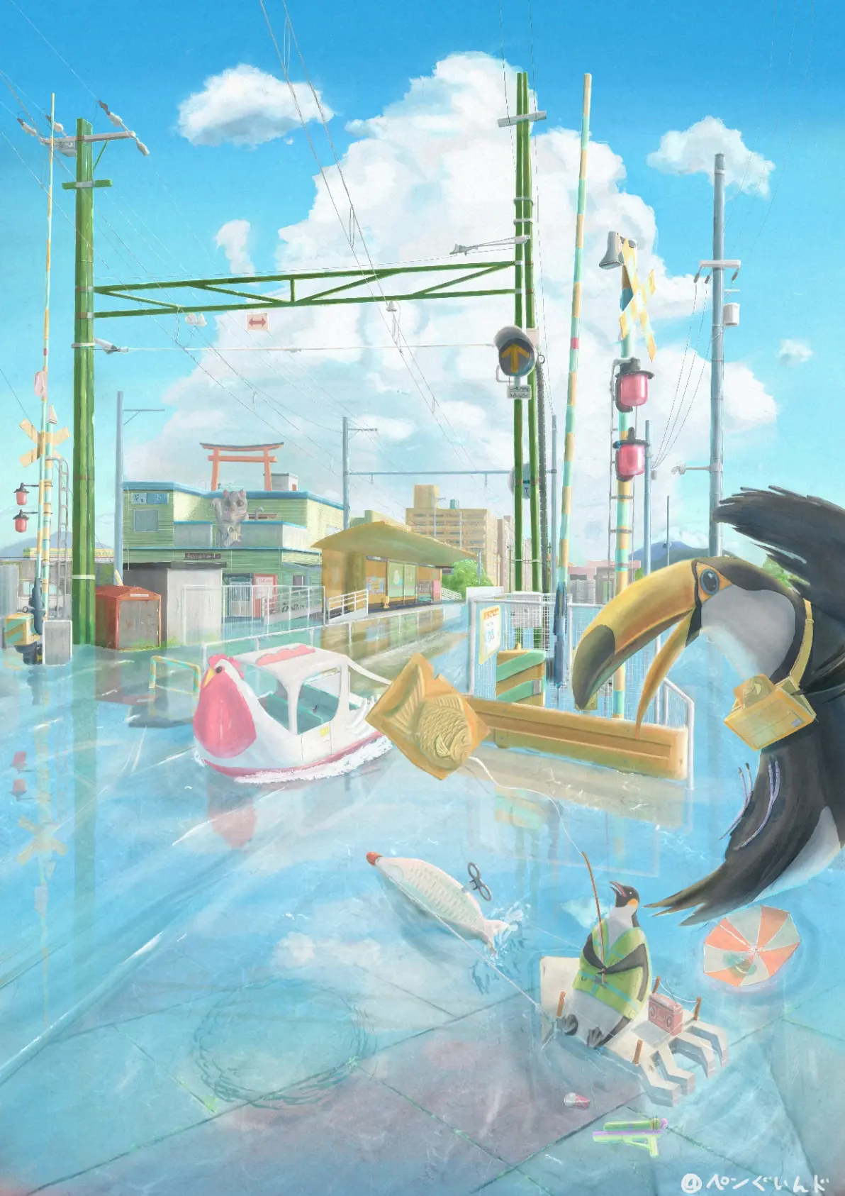 图片[5]-交错的道路 – 铁路道口插画特辑-忙忙软件库