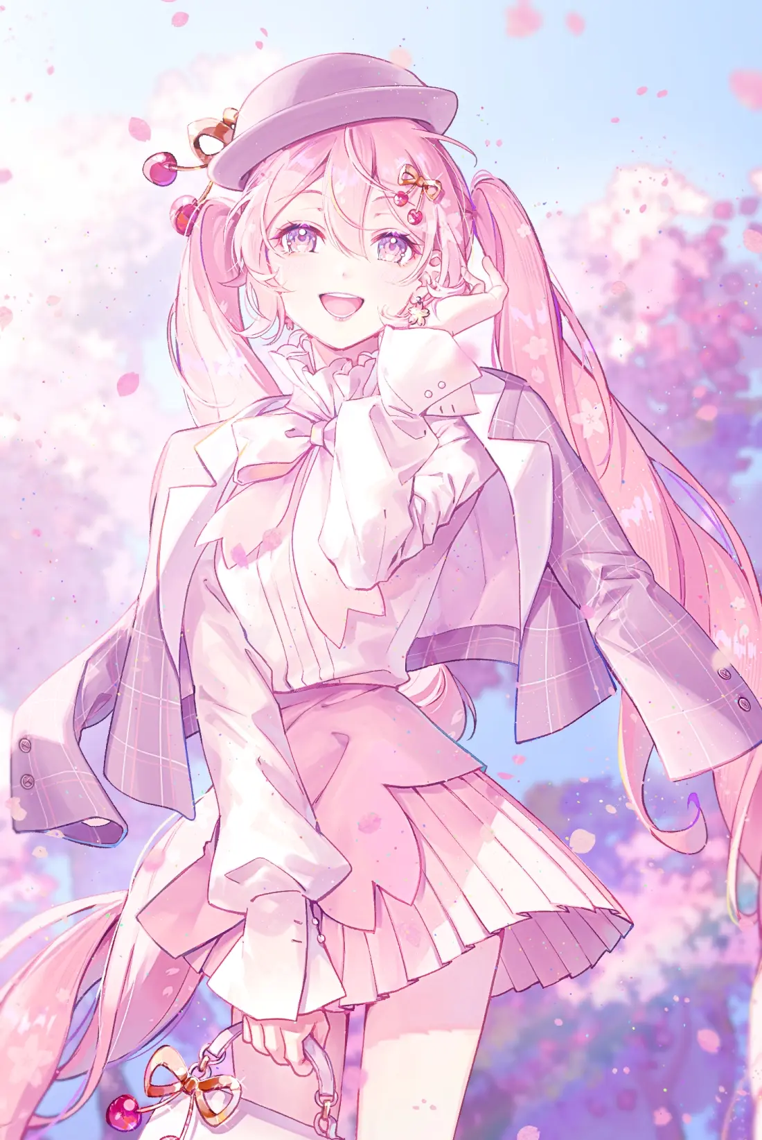 图片[5]-宛如花仙子♡ – 粉色长发女子插画特辑-忙忙软件库