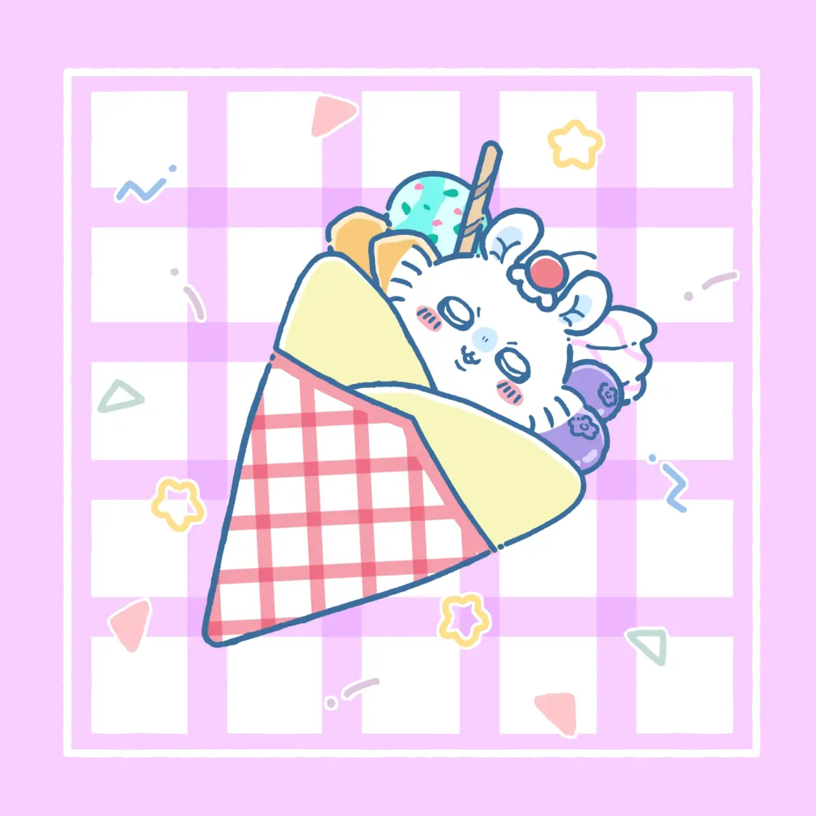 图片[11]-将所有甜蜜轻轻包裹♡ – 可丽饼插画特辑-忙忙软件库