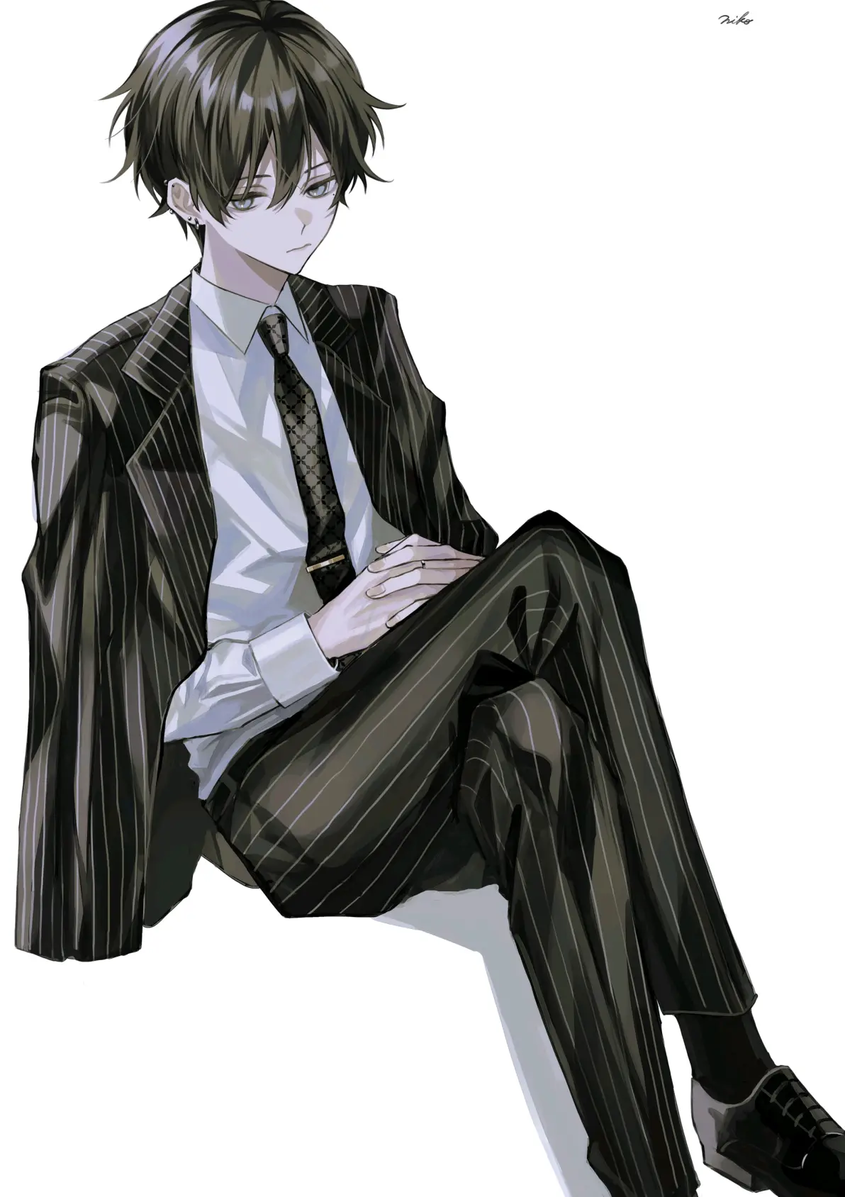 图片[5]-颈上的优雅 – 领带男子插画特辑-忙忙软件库