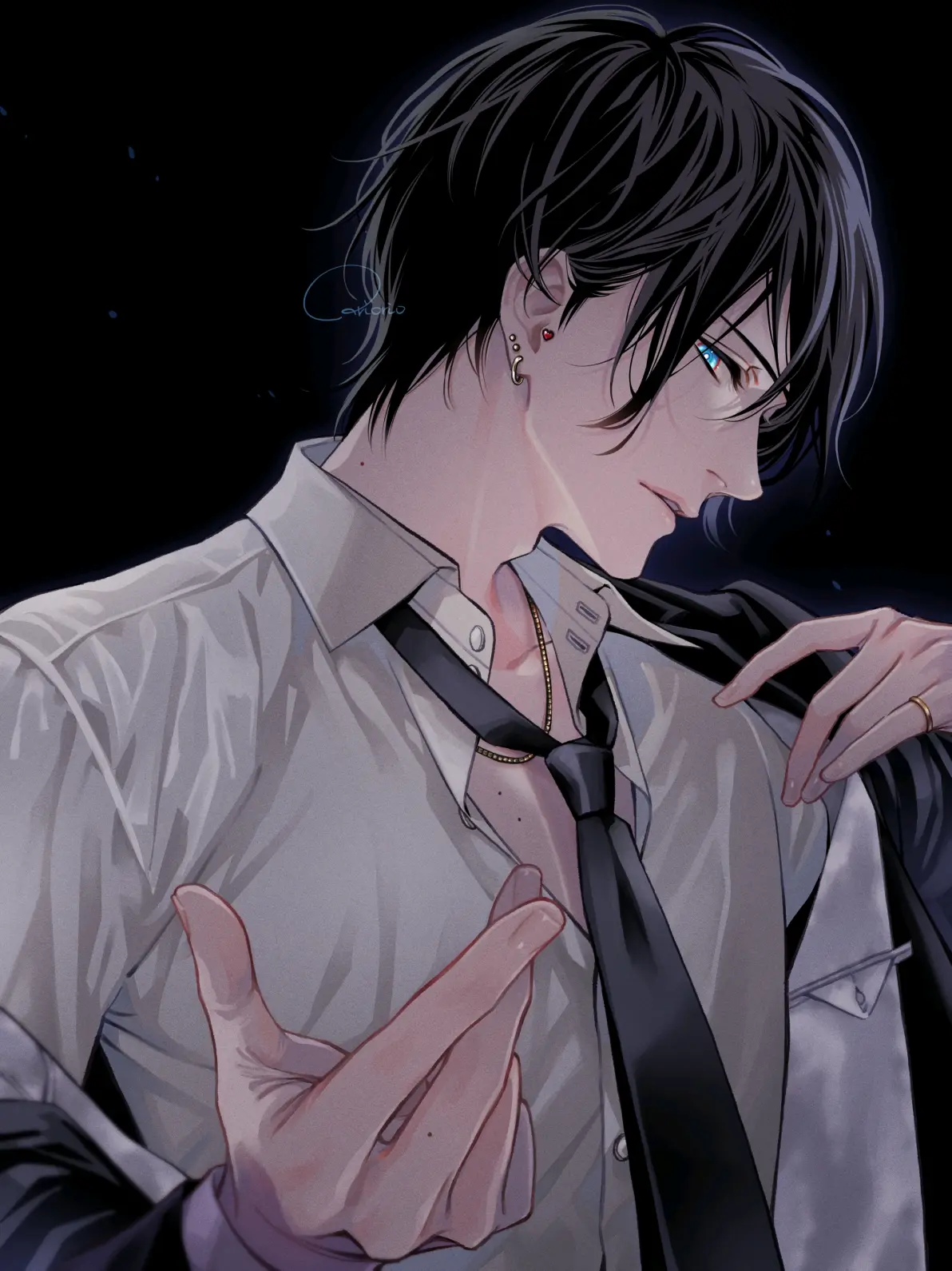 图片[11]-颈上的优雅 – 领带男子插画特辑-忙忙软件库