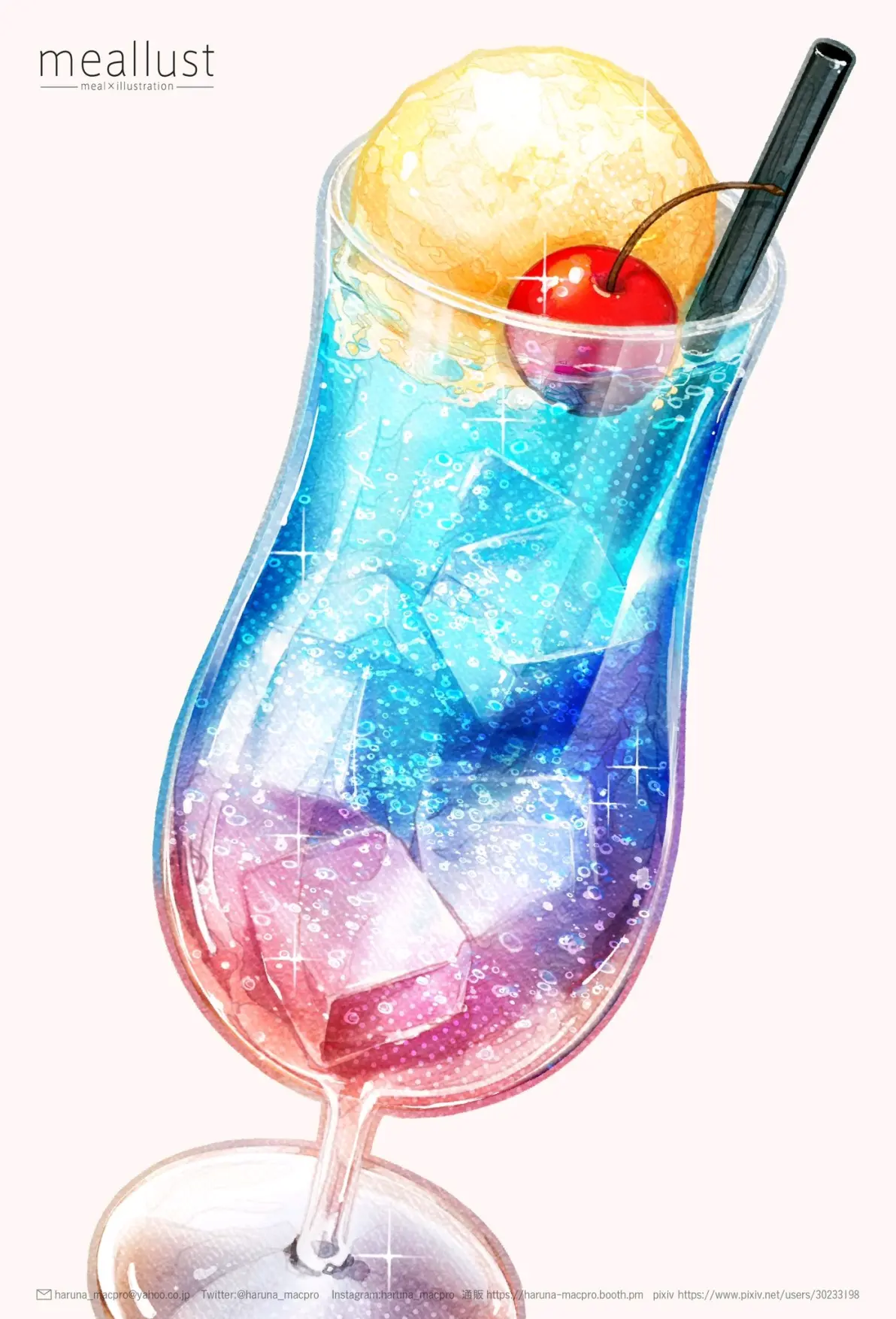 图片[1]-甜蜜又清爽♡ – 冰淇淋汽水插画特辑-忙忙软件库