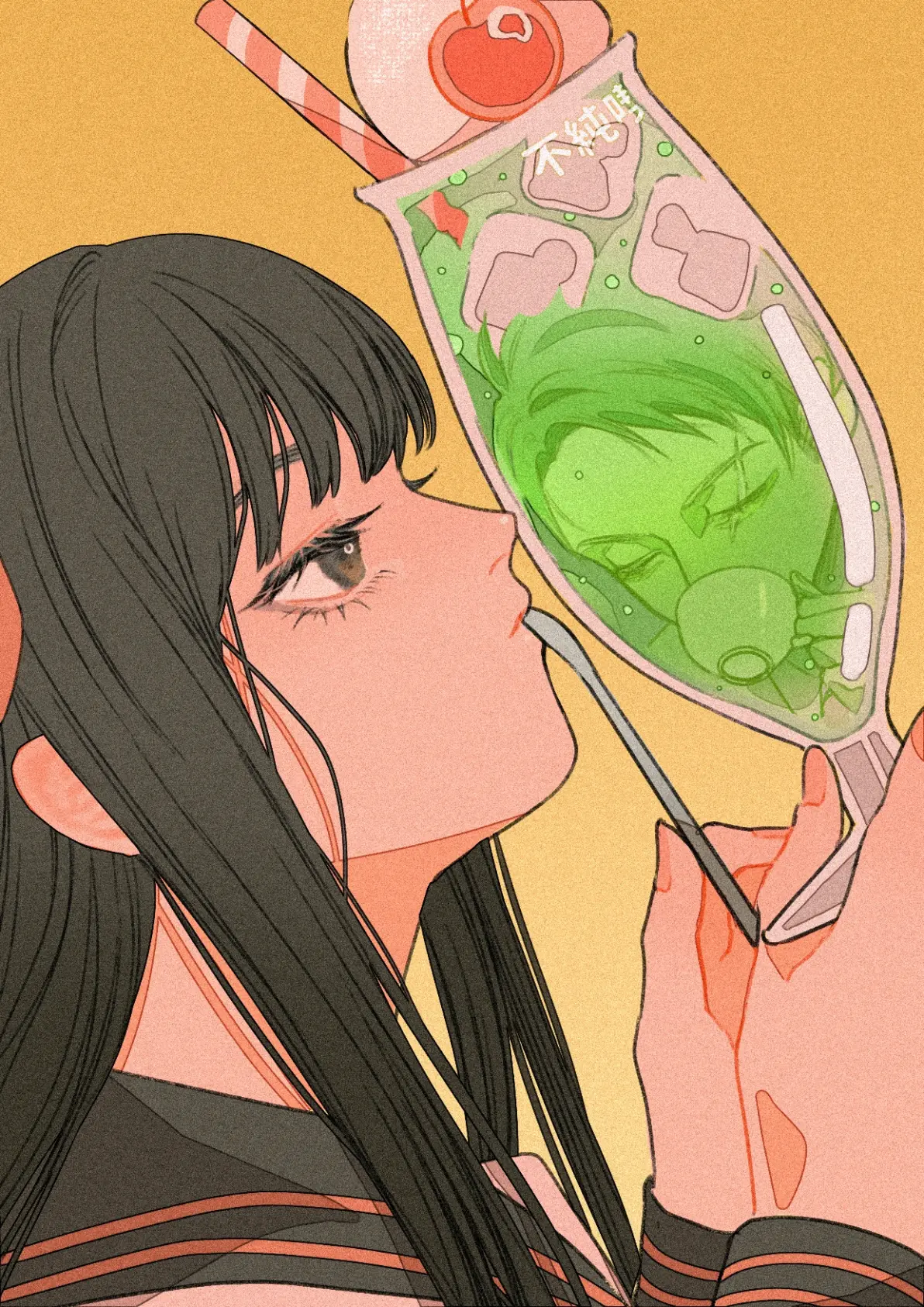 图片[9]-甜蜜又清爽♡ – 冰淇淋汽水插画特辑-忙忙软件库