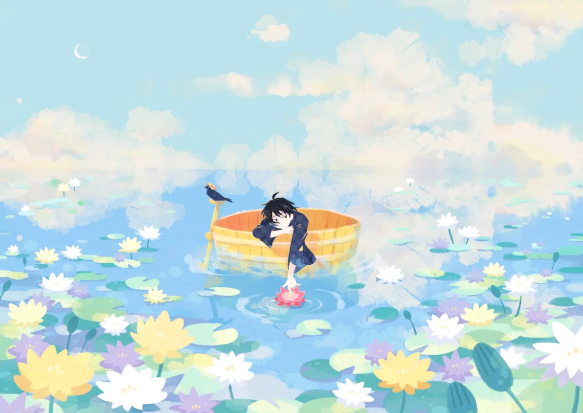 图片[8]-于水面绽放 – 睡莲及荷花插画特辑-忙忙软件库