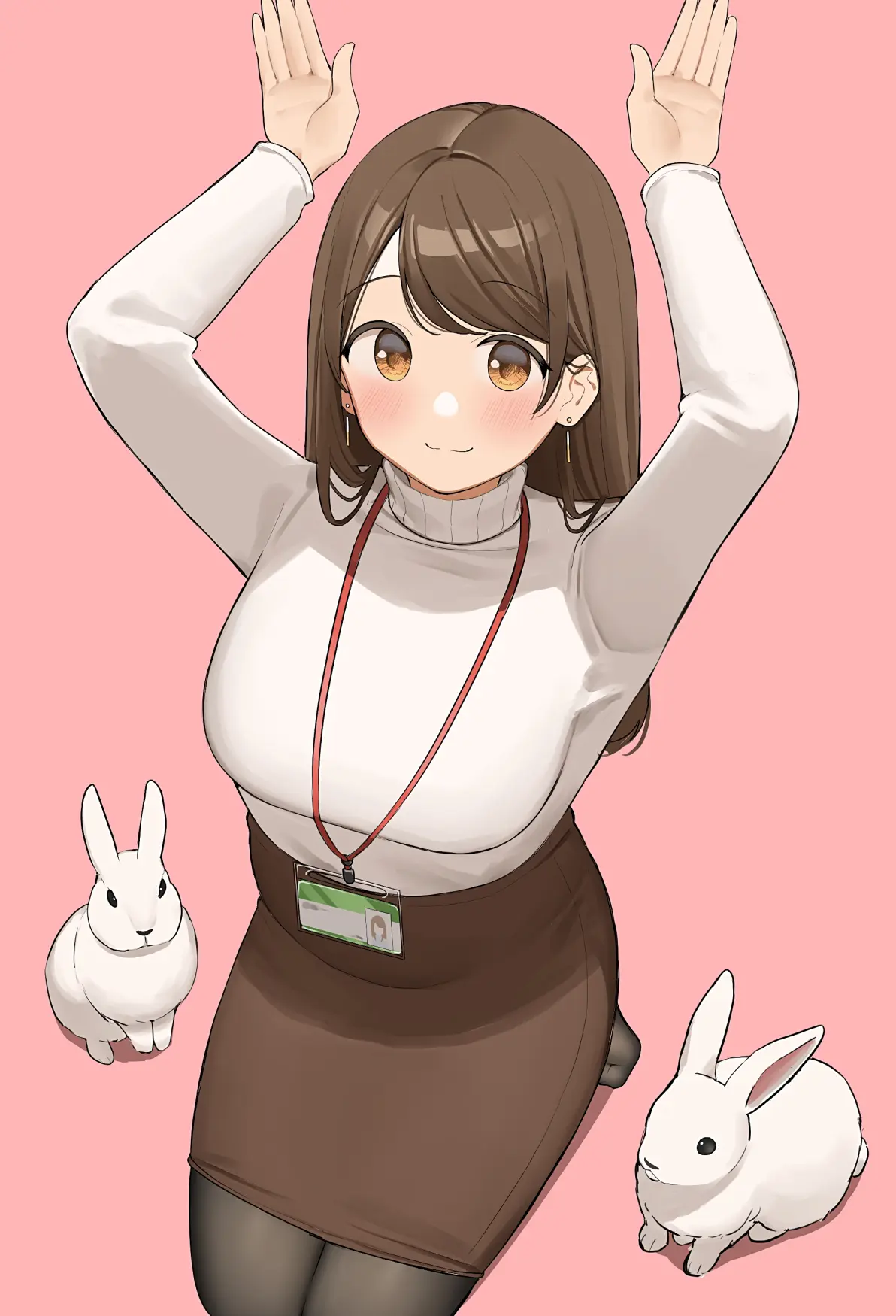 图片[11]-把双手举到头上♡ – 兔耳手势插画特辑-忙忙软件库