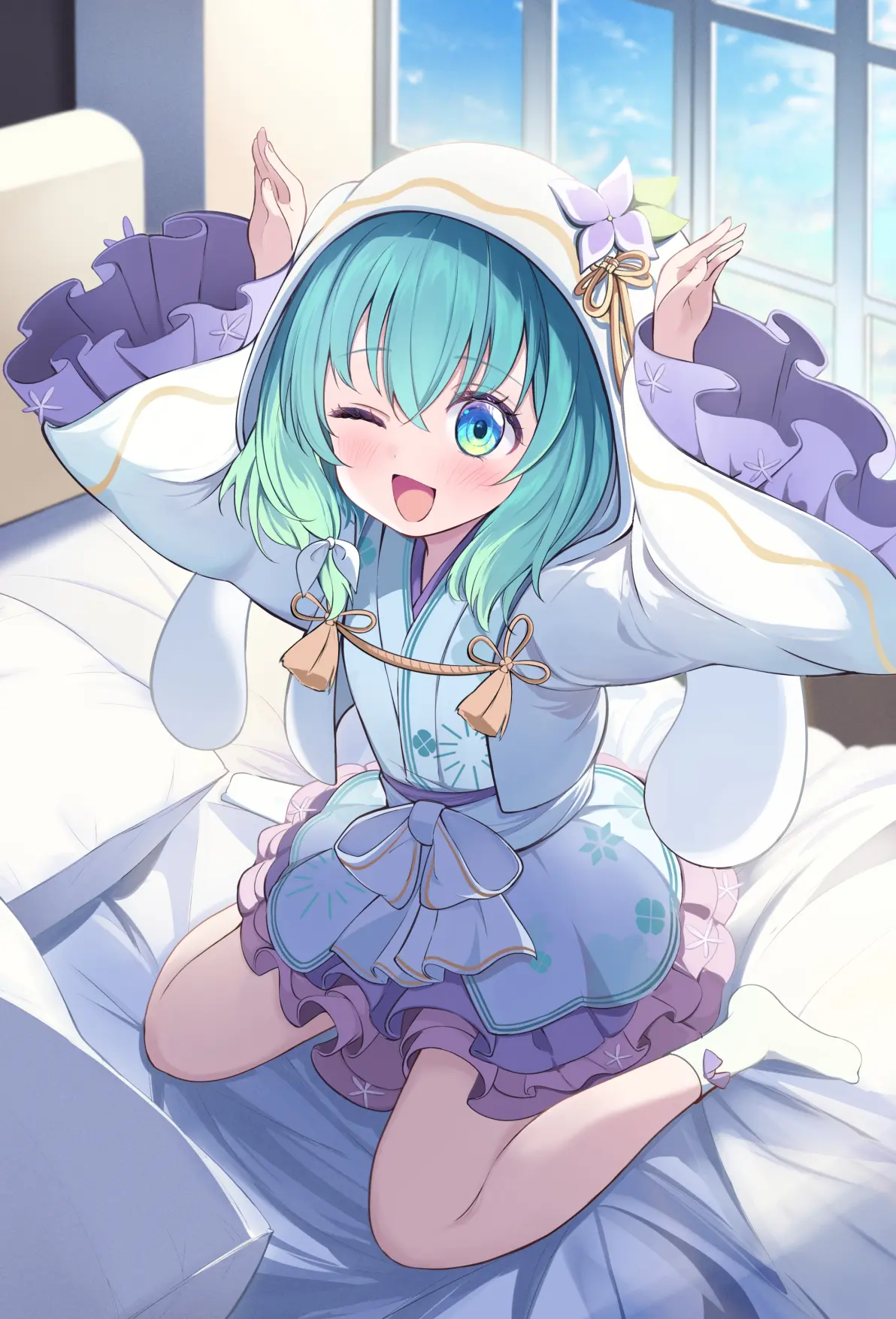 图片[12]-把双手举到头上♡ – 兔耳手势插画特辑-忙忙软件库