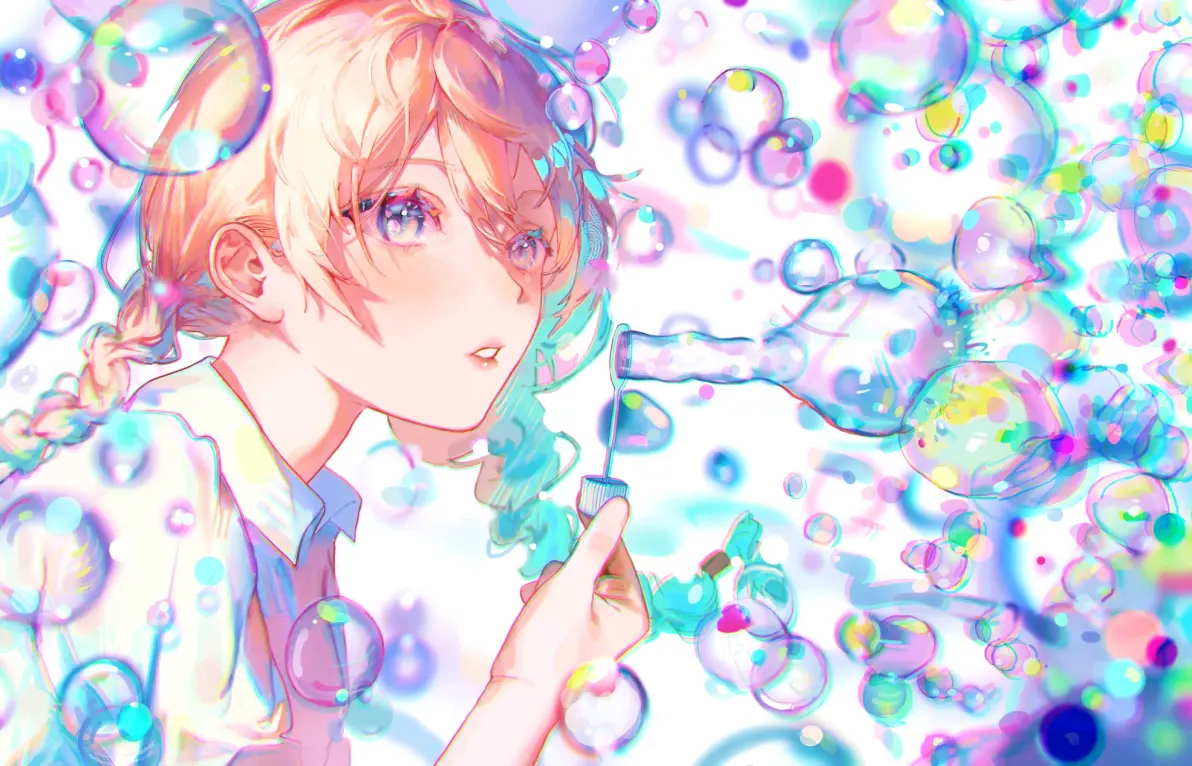 图片[2]-短暂的虹色光辉 – 肥皂泡插画特辑-忙忙软件库
