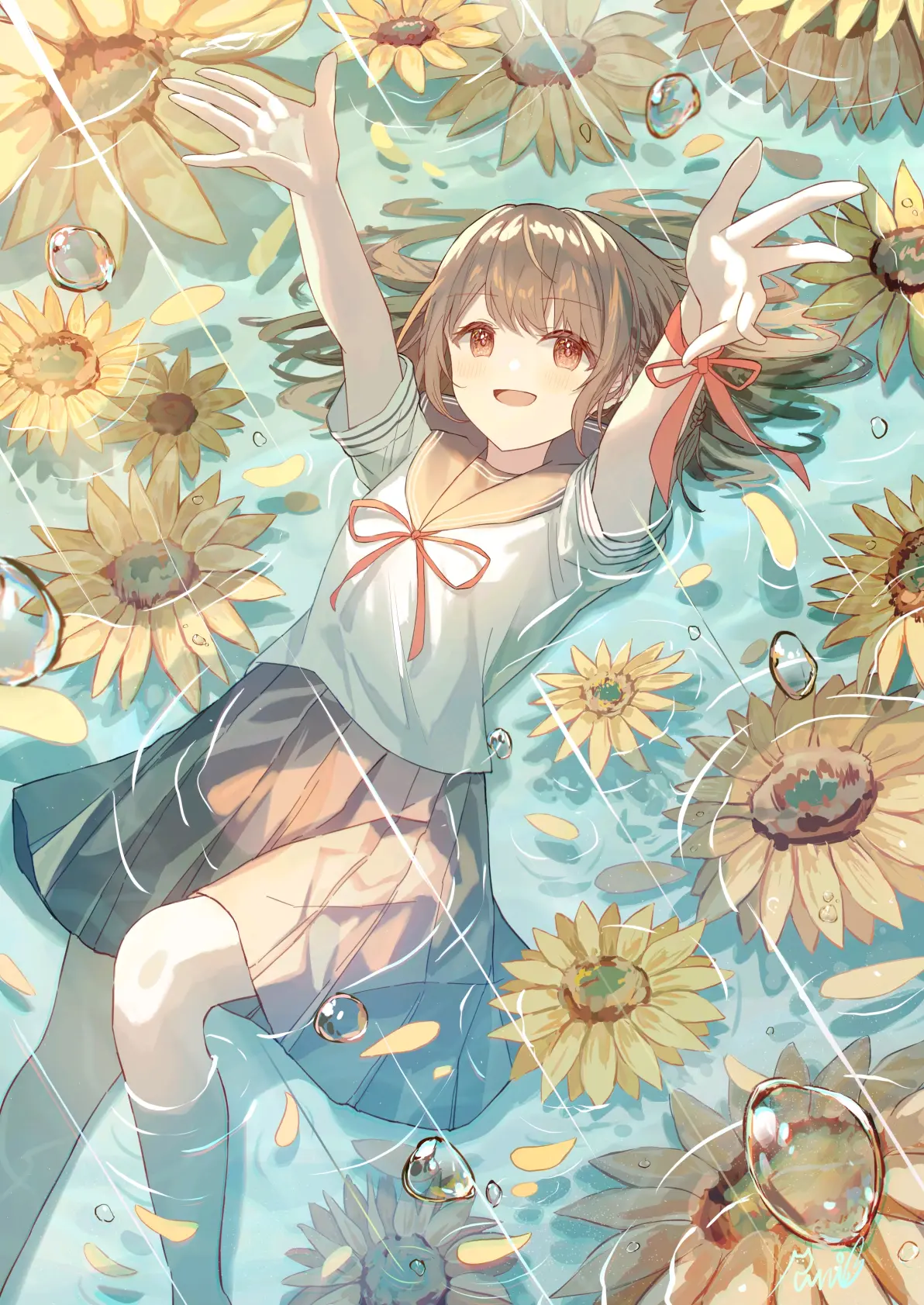 图片[2]-象征夏天的花卉 – 向日葵插画特辑-忙忙软件库