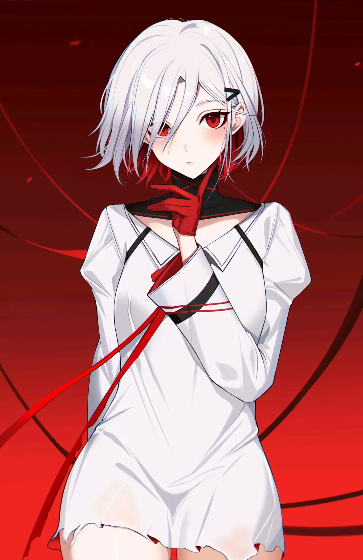 图片[2]-神秘的对比 – 银白发赤瞳角色插画特辑-忙忙软件库