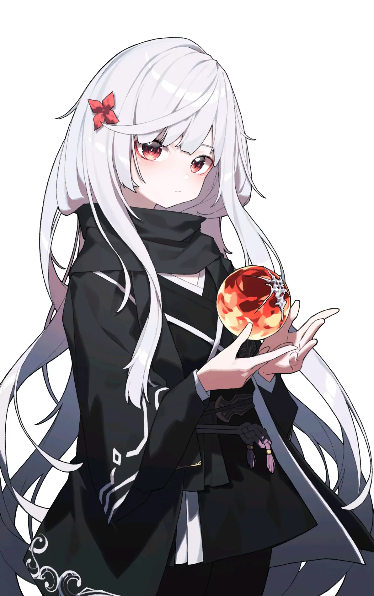 图片[9]-神秘的对比 – 银白发赤瞳角色插画特辑-忙忙软件库