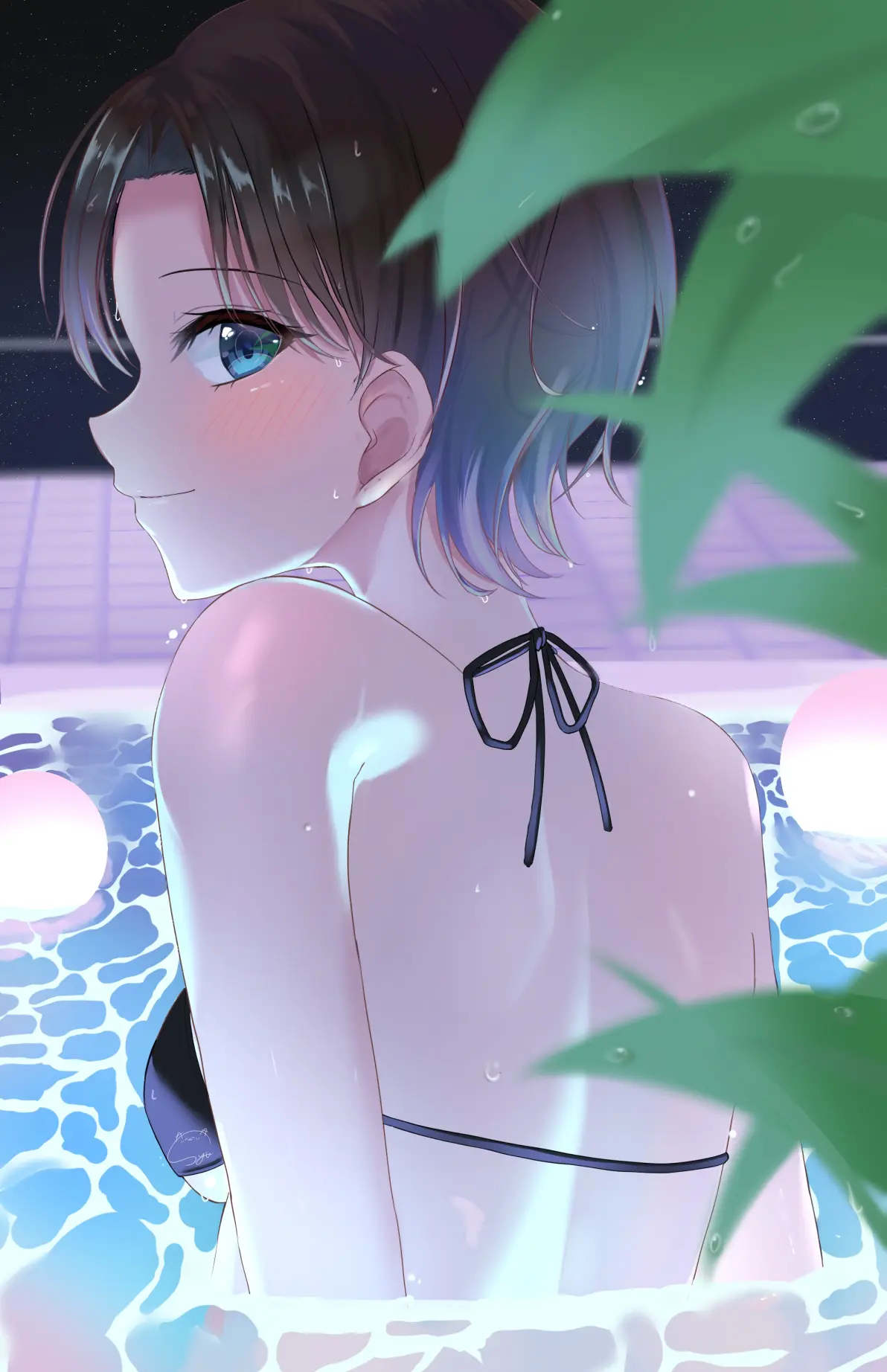 图片[10]-绝对上镜♡ – 夜间泳池插画特辑-忙忙软件库