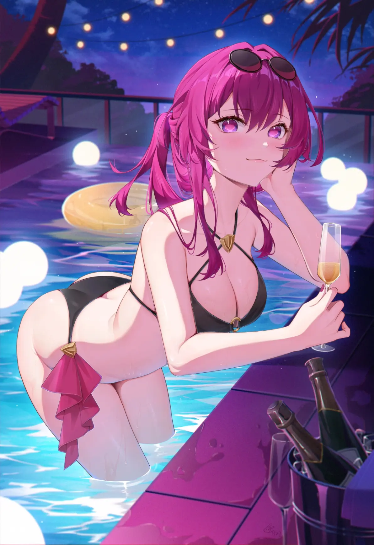 图片[9]-绝对上镜♡ – 夜间泳池插画特辑-忙忙软件库