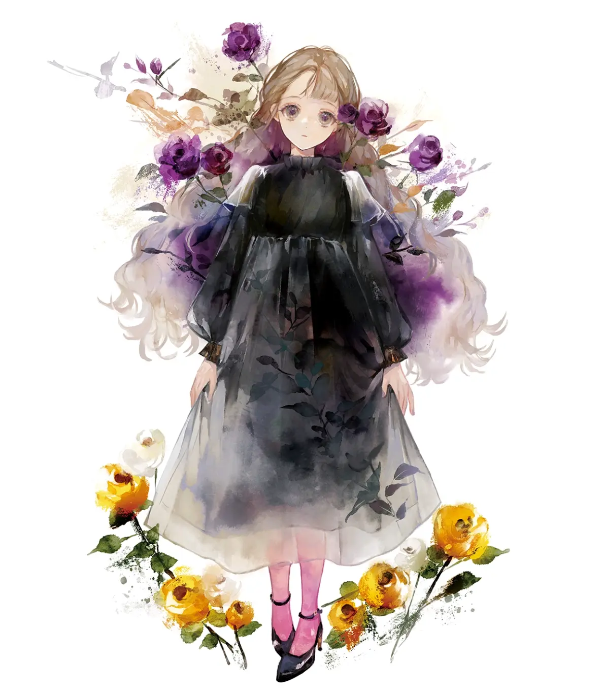 优雅魅力 – 黑色连衣裙插画特辑-忙忙软件库