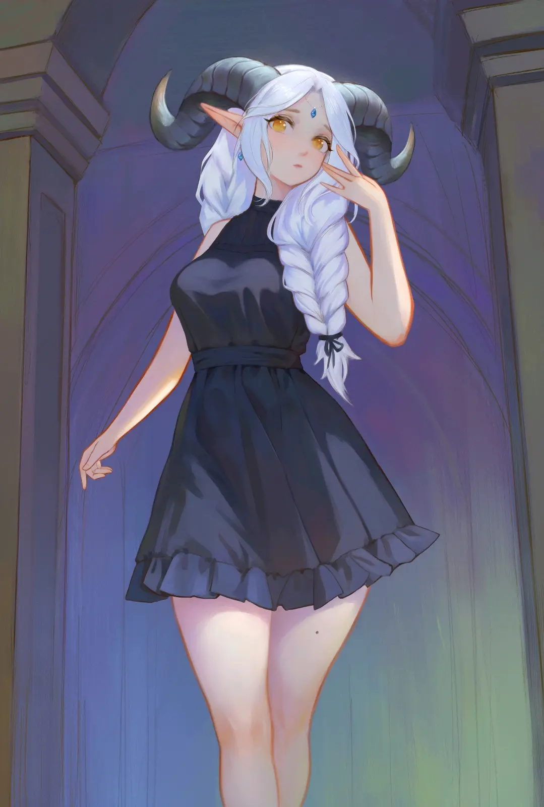 图片[6]-优雅魅力 – 黑色连衣裙插画特辑-忙忙软件库