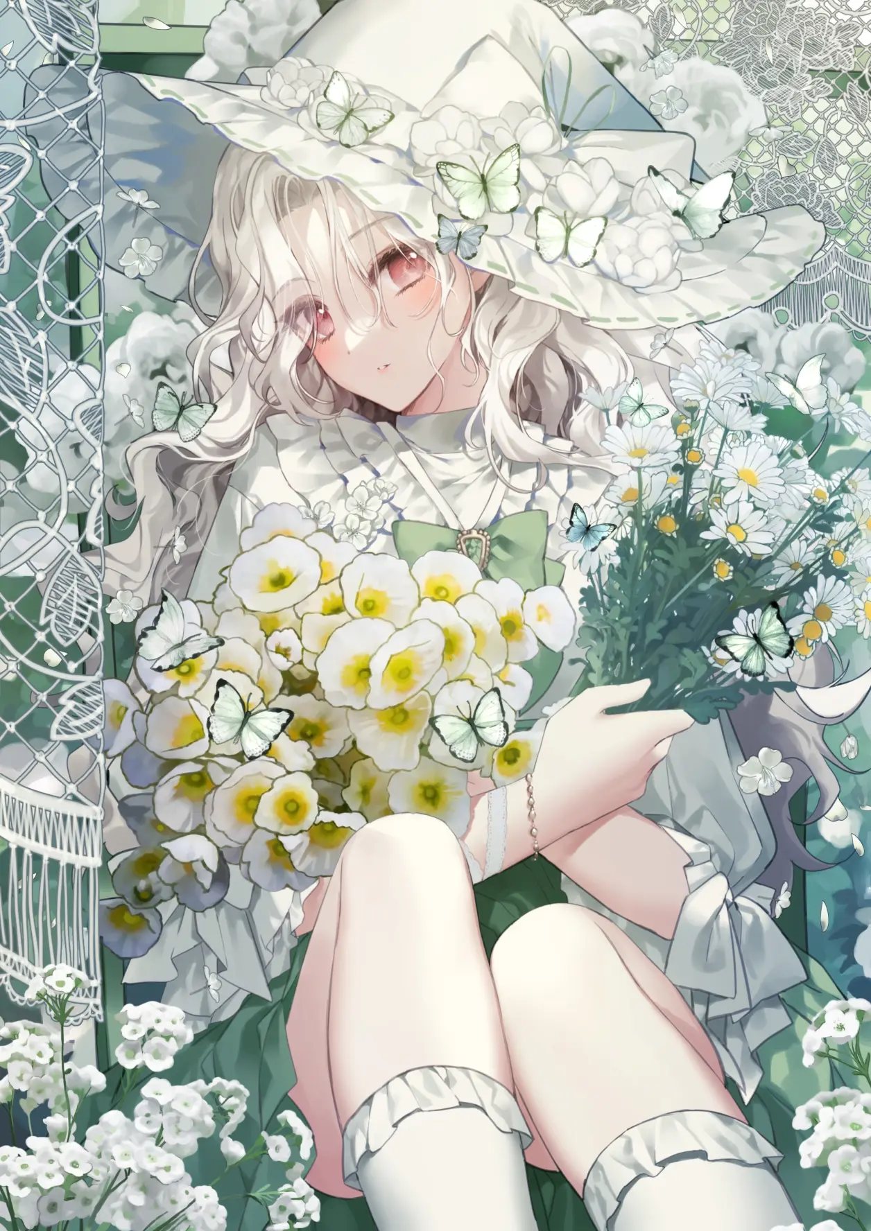 图片[1]-清新绽放 – 白色花卉插画特辑-忙忙软件库