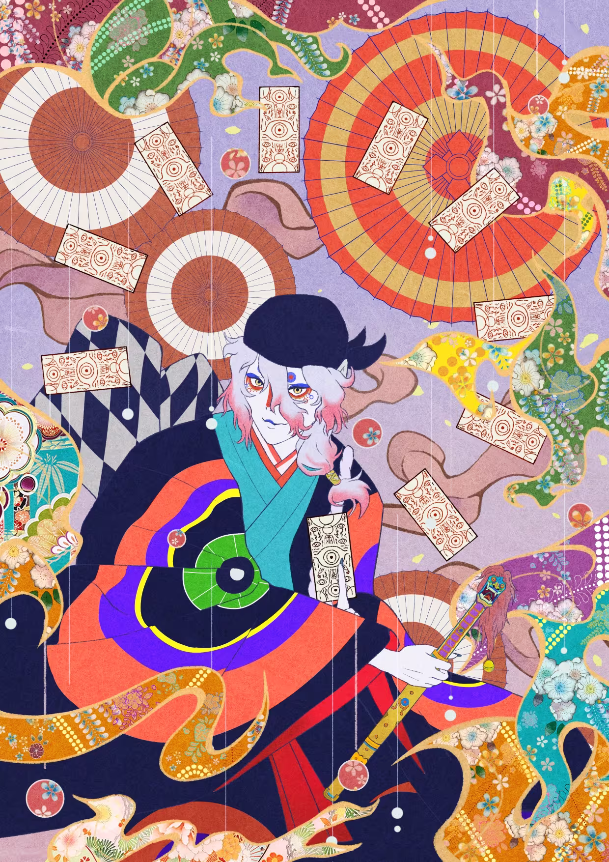 图片[4]-优雅和风 – 日式油纸伞插画特辑-忙忙软件库