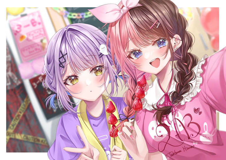 图片[3]-清纯可人/麻花辫女子插画特辑-忙忙软件库